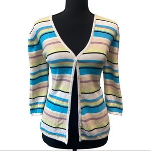 VTG 90s Knitted Color blocked Button Down Top